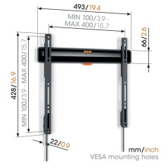 Soporte TV pared fijo Vogels, 32\"- 77\" 50KG CONFOR