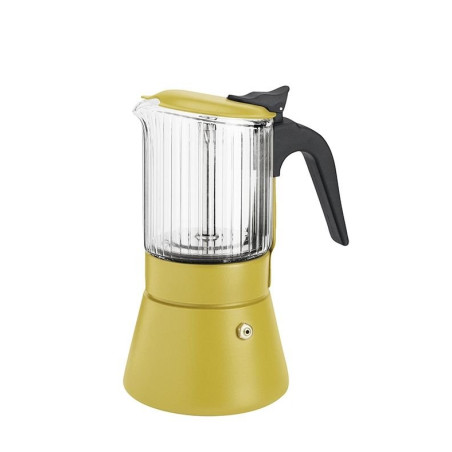 Cafetera Inoxibar BOROSILICATO MOSTAZA 6 Tazas
