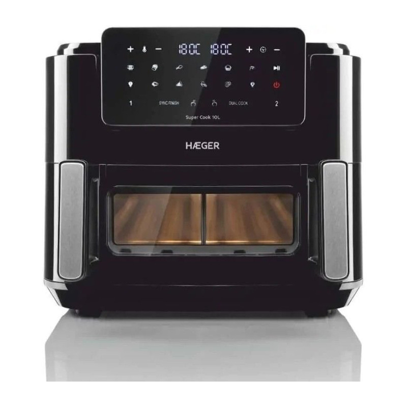 Freidora airfry Haeger AFD10010B, 5+5L, 2600w, 10 Freidora airfry Haeger AFD10010B, 5+5L, 2600w, 10