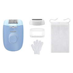 Depiladora Philips BRE24700, 4000, azul