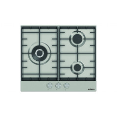 Encimera Edesa EGX6031TITRCIB, 3 fuegos, gas, inox