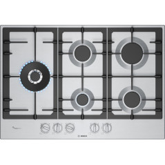 Encimera Bosch PCS7A5I90, 5 fuegos, 75cm, acero