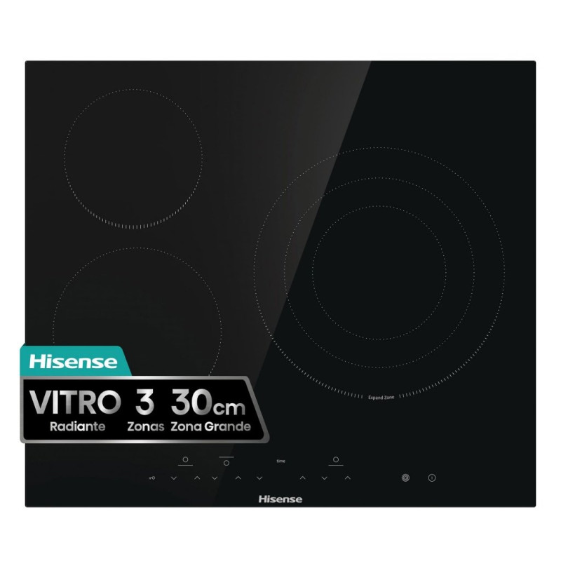 Vitroceramica Hisense E6332BSCE, 3zonas, 30cm, 5,7