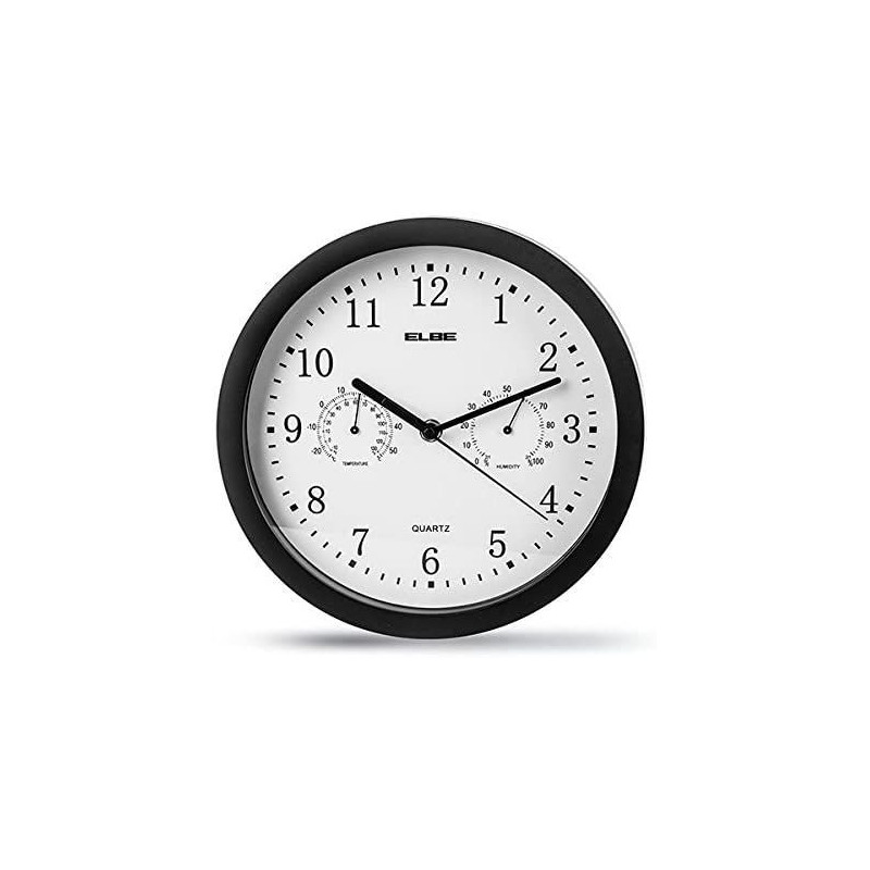 Reloj pared Elbe RP1005N, 25cm temp/humedad Reloj pared Elbe RP1005N, 25cm temp/humedad