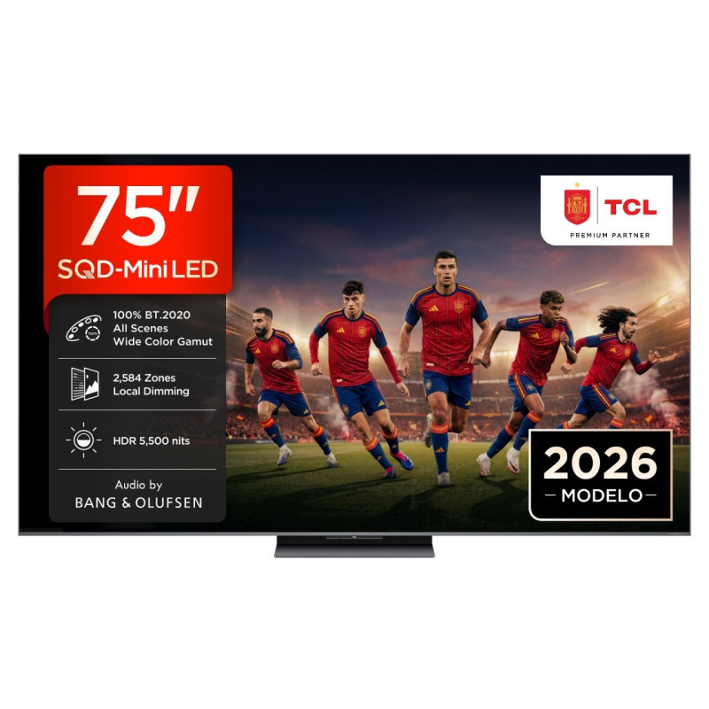 Tv TCL 75C8L, HDR5500 SQD Mini LED 144Hz / CrystGl Tv TCL 75C8L, HDR5500 SQD Mini LED 144Hz / CrystGl