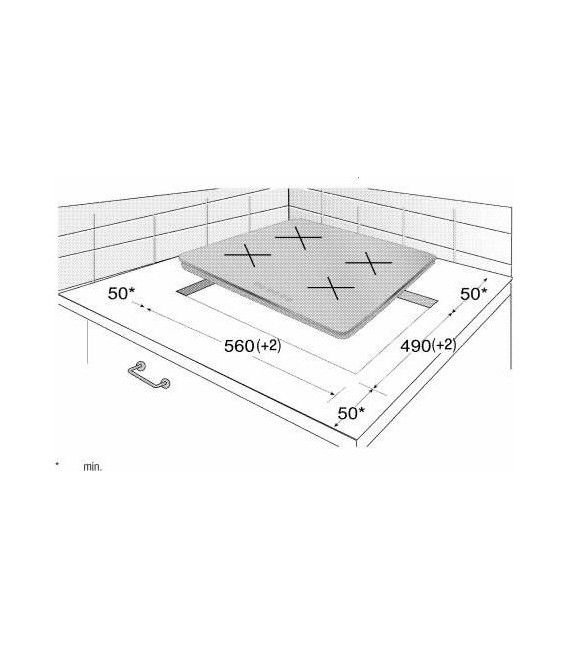 Vitroceramica Beko HIC64402E, 4zonas, 60cm