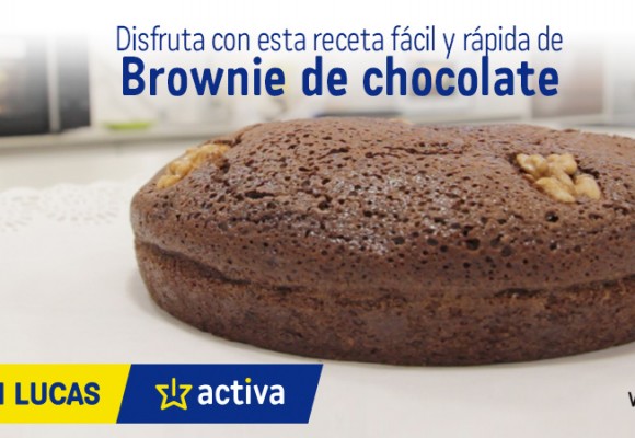 Receta fácil de brownie de chocolate al microondas